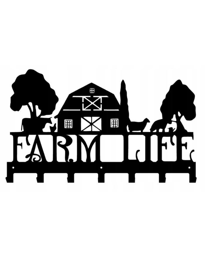 Wieszak na ubrania ręczniki Farm Life Farma loft