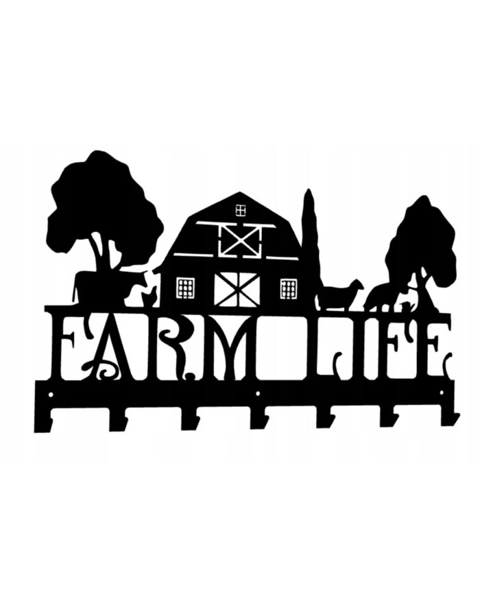 Wieszak na ubrania ręczniki Farm Life Farma loft