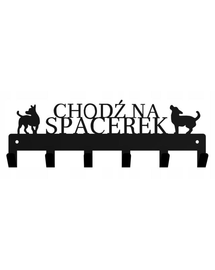 Wieszak smycze ubrania CHODŹ NA SPACER PIESKI